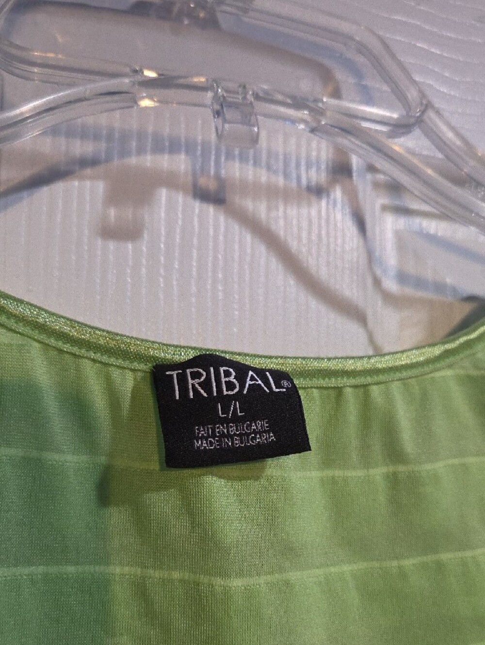 Tribal Lime Green Ruffle Tank Top - Picture 2 of 6